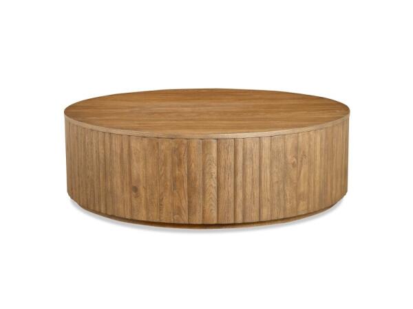Andora Round Plinth Cocktail Table Cocktail & Coffee Tables Andora Weathered Natural