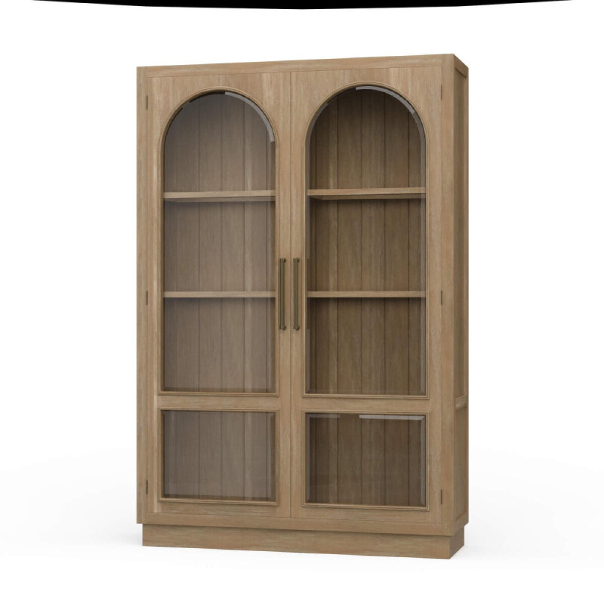 ce37f441d9155c72318089547679ce3e Vannes 2 Door Display Cabinet W/ Glass Shelves - Image 1