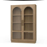 Vannes 2 Door Display Cabinet W/ Glass Shelves