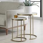 Aragon Nesting Tables, S/2, White - Image 4