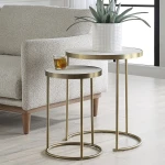 Aragon Nesting Tables, S/2, White - Image 3