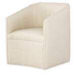 Crafted Cherry Dining by Ben & Erin Napier UPH SIDE CHAIR WHITE FABRIC Chairs & Benches Brown 18