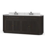 Kraton Oval Double Vanity W/ Sink & Marble Top