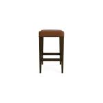 Vail Leather Saddle Counter Stool Barstools Auburn Maple 12