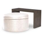Swivel Ottoman On Casters Miramar Mink 3301 LU820OTS1800 - Image 5