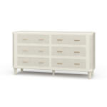 Lexington 6 Drawer Dresser W/ Rattan