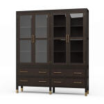 Kagu 4 Door Tall Cabinet W/ Premium Rattan