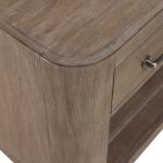 South Bend Open Nightstand w/ Charging Station Nightstands Brown 23