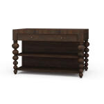 Soluna Kitchen Island W/ Butcher Block