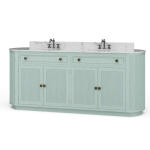 Kraton Oval Double Vanity W/ Sink & Marble Top