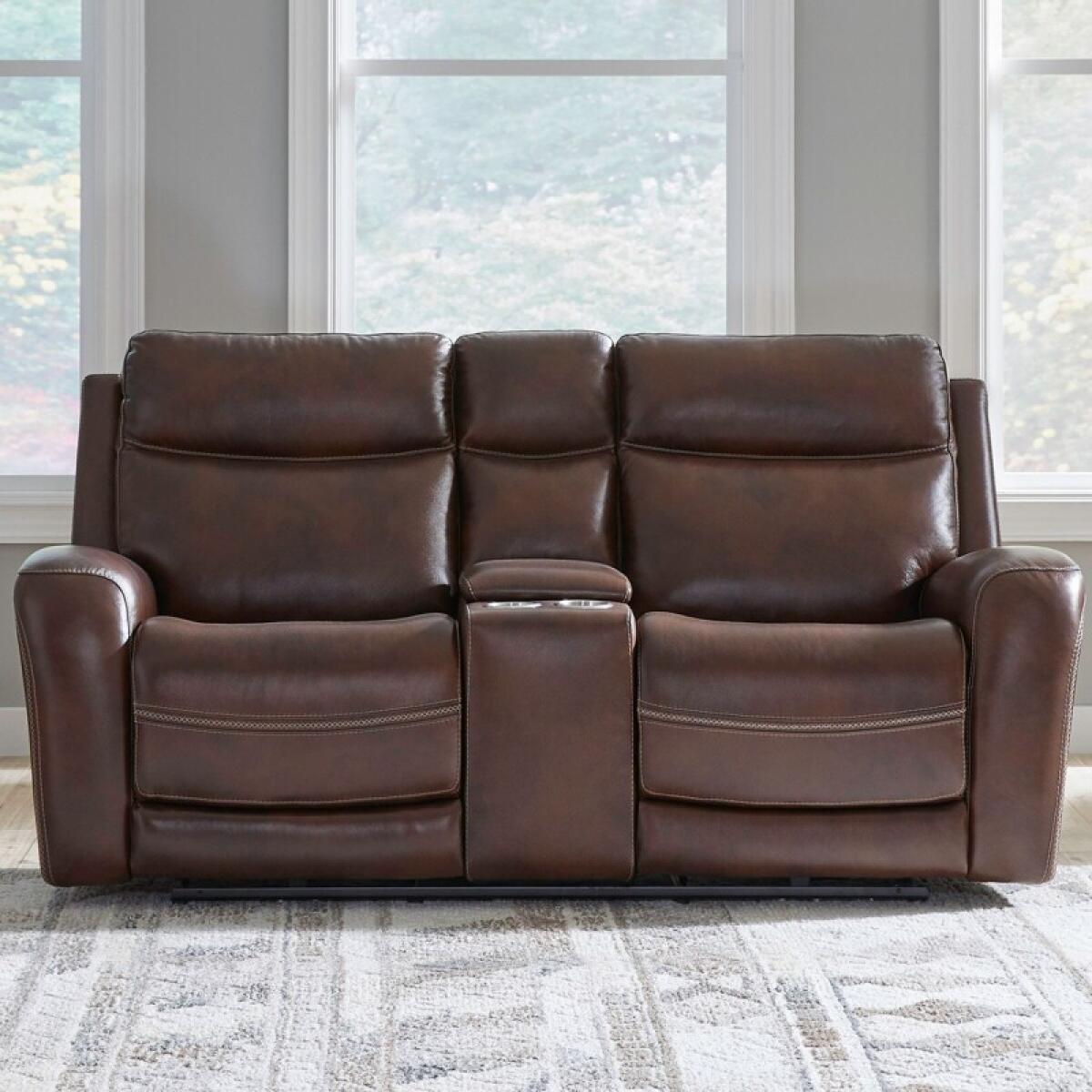 Blair Loveseat w/Console P2 & ZG – Cognac Loveseats Brown 2 Blair Loveseat w/Console P2 & ZG – Cognac Loveseats Brown 2