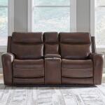 Blair Loveseat w/Console P2 & ZG – Cognac Loveseats Brown 9