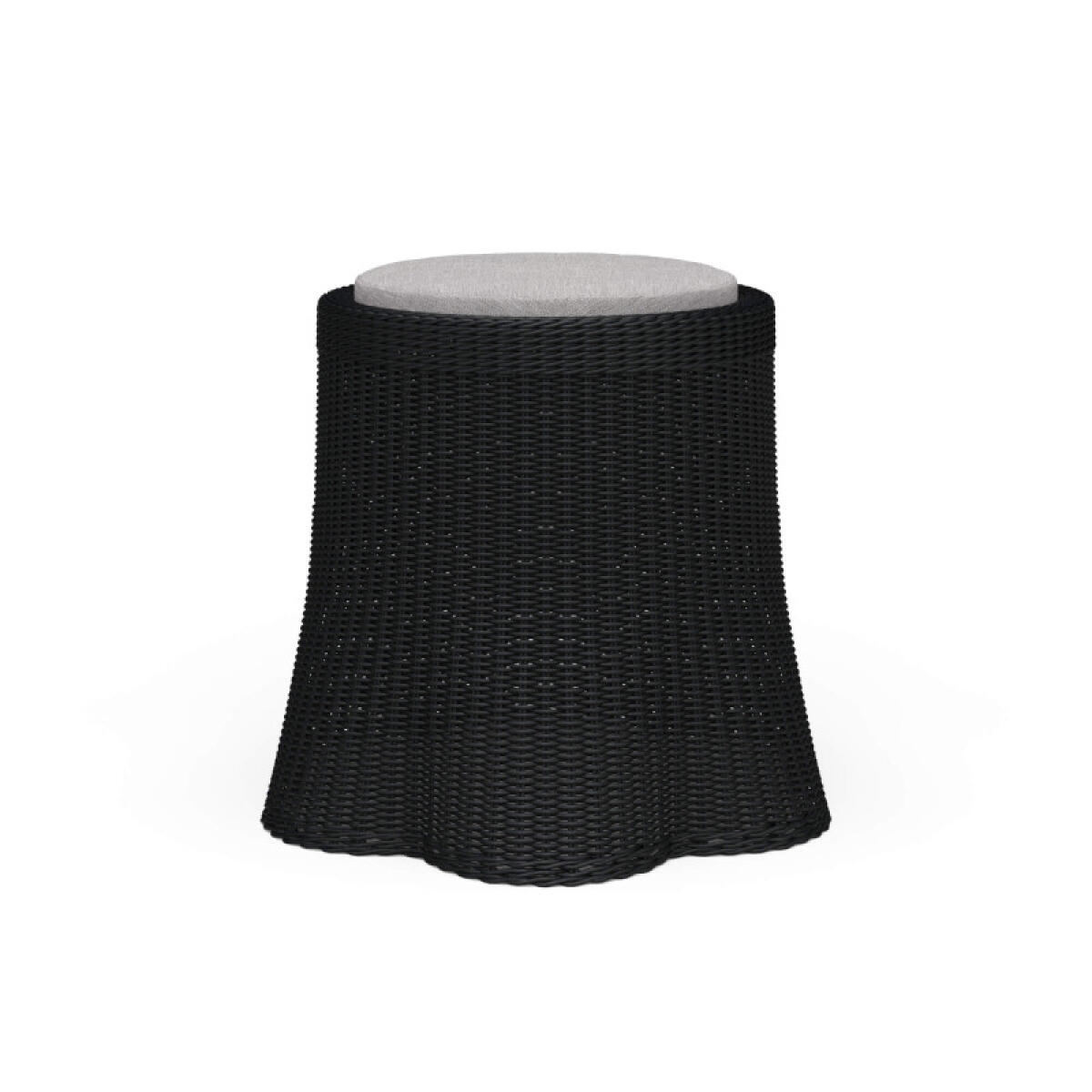 cfa7ab482925a551408be9d0792c3c6e Newport Rattan Round Small Ottoman W/ Cushion - Image 1
