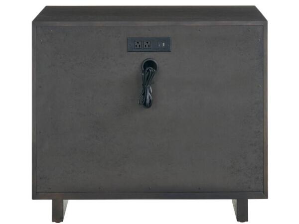 Modern Sable Three Drawer Nightstand Nightstands Brown 9