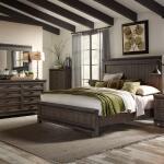 King California Panel Bed, Dresser & Mirror