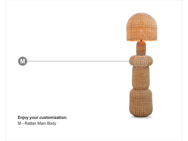 Canggu Rattan Floor Lamp Lighting Bramble