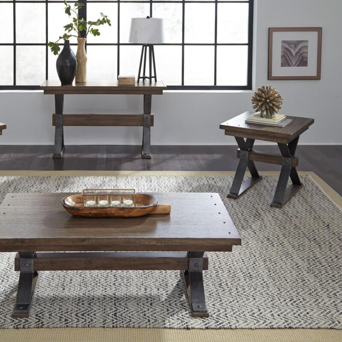 Sonoma Road 3 Piece Set (1-Cocktail 2-End Tables) Table Sets Brown 2 Sonoma Road 3 Piece Set (1-Cocktail 2-End Tables) Table Sets Brown 2