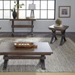 Sonoma Road 3 Piece Set (1-Cocktail 2-End Tables) Table Sets Brown 7
