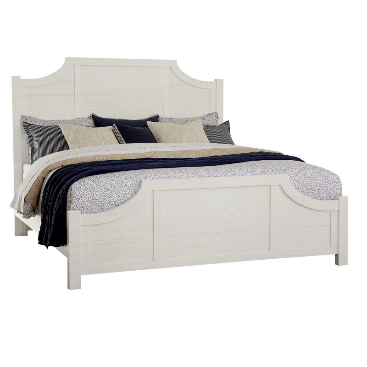 Maple Road Two-tone Queen Scalloped Bed Beds Beds 2 Maple Road Two-tone Queen Scalloped Bed Beds Beds 2