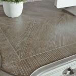 Magnolia Manor Jr Executive Credenza Top Office Storage Antique White & Weathered Bark 8