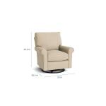 Oswell Roll Arm Swivel Glider Chair - Image 3