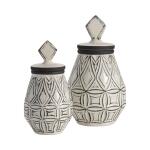 Geometrical Farm House Vases,Set of 2