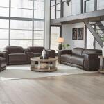 Deacon Sofa & Loveseat Sofas Boston Charcoal Leather 4