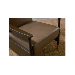 Maris Leather Manual Recliner with Wood Frame - Image 5