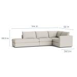 Beckham Bumper Modular L-Shaped Sectional Sectionals Bassett Furniture 11