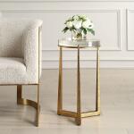 Midas Round Accent Table, Gold - Image 5
