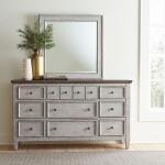 King Panel Bed, Dresser & Mirror, Chest - Image 3