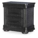 Magnolia Manor King Uph Sleigh Bed, Dresser & Mirror, Chest, Night Stand Bedroom Sets Antique White & Weathered Bark 15