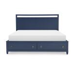 Complete Panel Bed W Storage King 6/6 Blue Finish Beds Beds 10