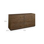 Andora 6 Drawer Dresser Dressers Andora Chestnut 15