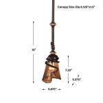 Vitalia, 1 Lt Mini Pendant Lighting Bronze / Brown 11