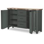 Door Chest 3 Drw Chests Barnwood Oak And Mallard Green 13