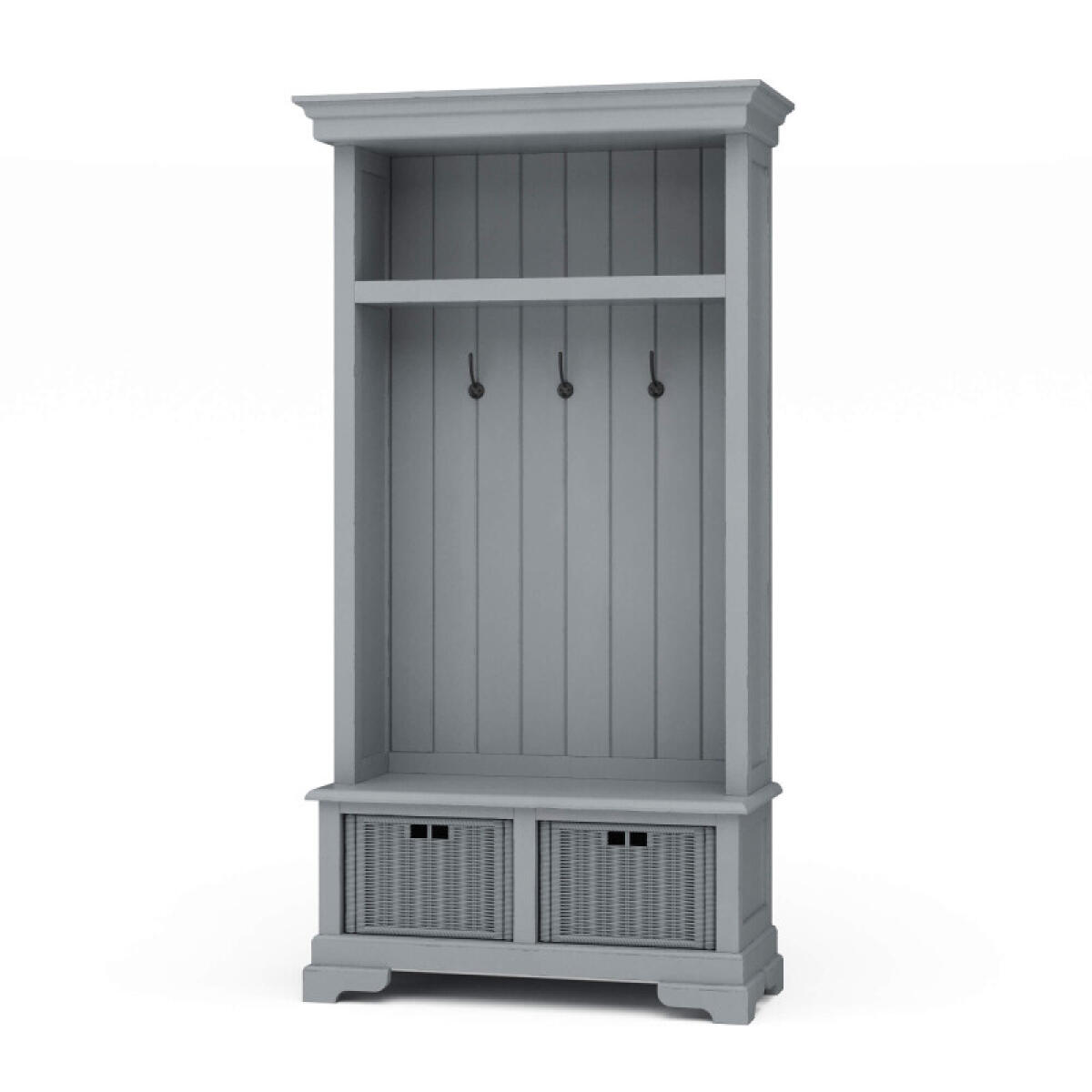 Homestead Hallstand W/ Rattan Baskets Entertainment Stands Blue 2 Homestead Hallstand W/ Rattan Baskets Entertainment Stands Blue 2