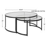 Rhea Nesting Coffee Tables, Black, S/2 - Image 9