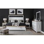 Open Nightstand Harvest Oak Tops, Natural White Base, Aged Black Accents 1561-3101 - Image 4