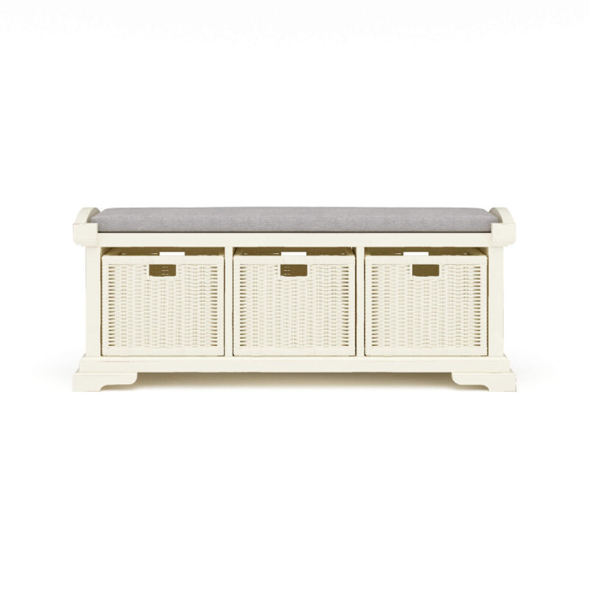 d28b8f39c39287cca91fd9a6441f8a9d Homestead Bench W/ Rattan Baskets - Image 1