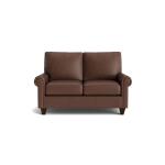 True Custom™ True CustomÂ® Leather Panel Arm Loveseat Loveseats Bassett Furniture 8