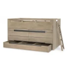 2800 District LK Complete Captains Bed 33 Weathered Oak Finish - Image 11