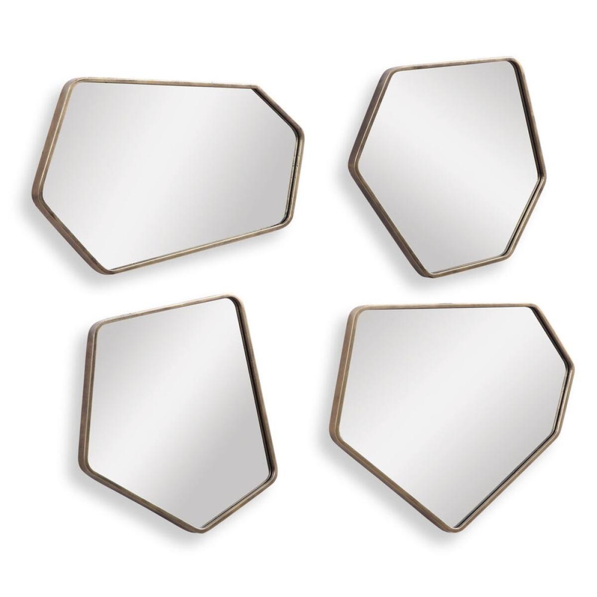 d2b523a271efb185954f6f8fe7944b33 Linneah Mirrors, Gold, S/4 - Image 1