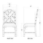 Martinique Bamboo Dining Chair Chairs & Benches Blue 11