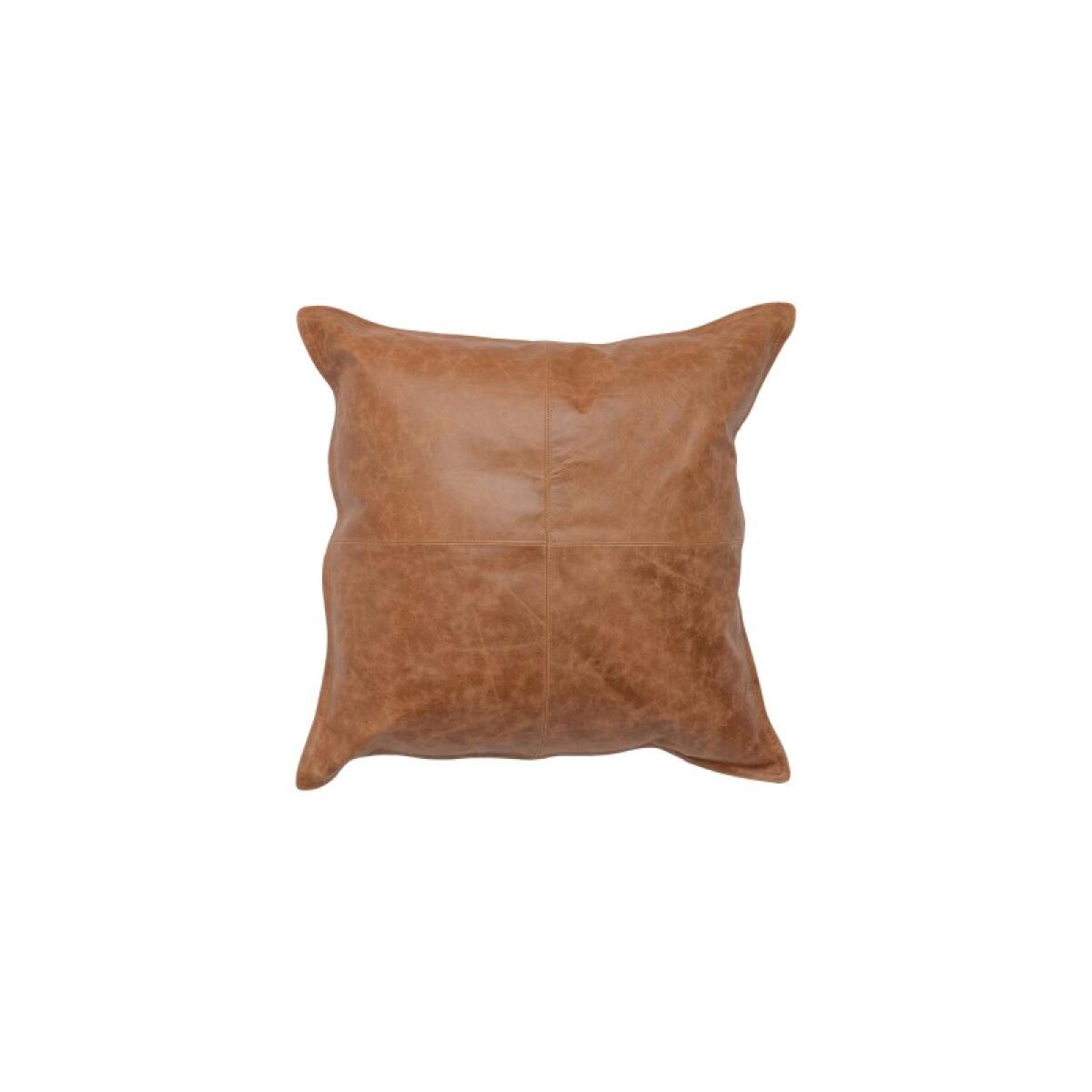 d2dc4f19c0845e4f8e732a200ffc8b0e Dumont Leather Chestnut Square Pillow Cover - Image 1