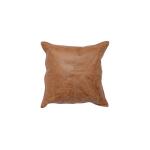 Dumont Leather Chestnut Square Pillow Cover