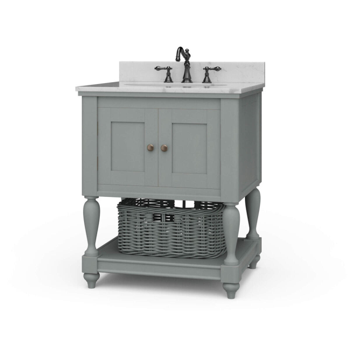 d2fe46691118d21a41a08f96918b12e5 Jefferson Single Vanity W/ Sink & Marble Top - Image 1