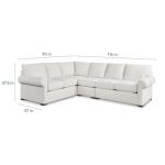 Hanover Roll Arm L-Shaped Sectional Sectionals Bassett Furniture 17