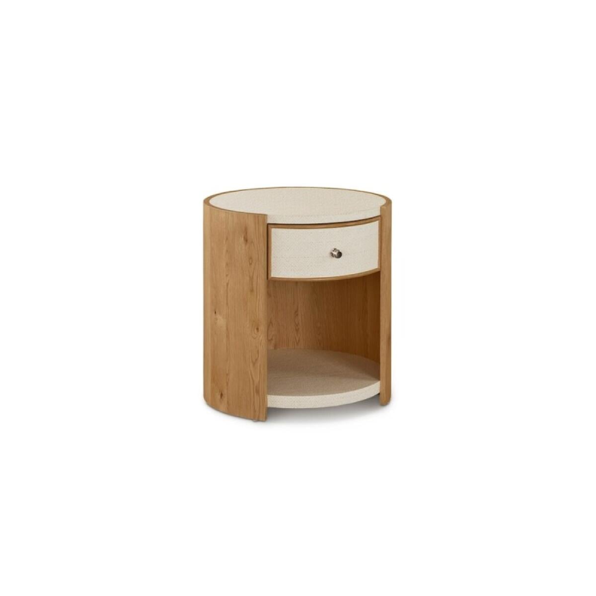 d39073614dd1c5cc083517a0eb414596 Newbury Round Open Front End Table - Image 1