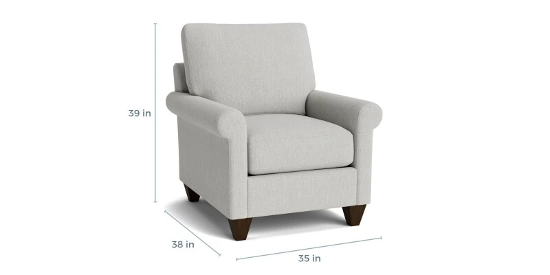d48062aae53bc3ef8fa4fbaa73e36854 True Custom™ True CustomĀ® Roll Arm Accent Chair - Image 1